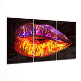 Lips Glass Art.